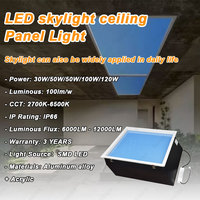 BBIER Panneau LED encastré effet ciel bleu, lumière artificielle LED virtuelle, 100-277V