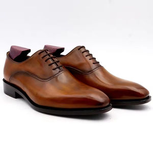 Zapatos Formales de Hombre de Cuero Vacuno Genuino, Hechos a Mano, con Cordones, Impermeables, con Punta en Pico, para Oficina y Bodas - Product Image 2