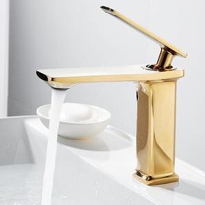 Keran air panas/dingin untuk kamar tidur, keran air panas/dingin bahan Aloi seng Modern dengan katup keramik dan dudukan dek inti, pegangan tunggal - Product Image 4