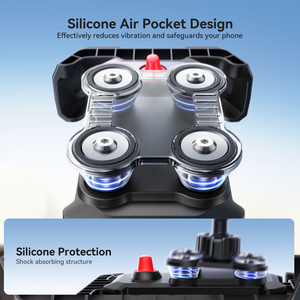Joyroom Support universel en matériau ABS à hauteur réglable pour vélo moto Support de téléphone réglable à <span class=keywords><strong>4</strong></span> griffes pour vélo - Product Image 3