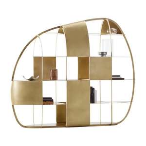 Estantería de Diseño Creativo de Lujo Ligero Idao Italy, Estantería de Alta Gama para Sala de Estar, Exhibidor de Whisky, Estante de Piso Multicapa - Product Image 1