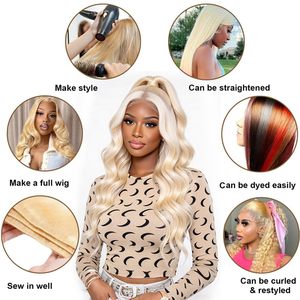 Extensiones de Cabello Humano Virgen Indio Rubio Ondulado - Paquetes de Cabello de Donante Único con Doble Trama y Mínima Caída - Product Image 4