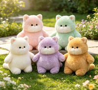 Peluche mignonne personnalisée, poupée en peluche animale avec doublure en tissu coton et maille, en coton et polyester, taille et logo personnalisables