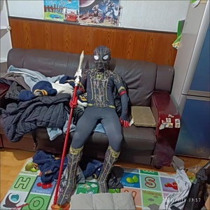 Nuevo Disfraz de Cosplay 2026, <span class=keywords><strong>Traje</strong></span> de Spider-Man Negro y Dorado, Zentai de Cuerpo Entero con Estampado de Superhéroe para Halloween, Carnaval, Fiesta IM171-W - Product Image 3
