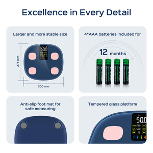 Thông minh cá nhân kỹ thuật số Quy mô phòng tắm điện tử có trọng lượng quy mô với hiển thị kỹ thuật số pin Powered Trọng lượng tối đa 180kg - Product Image 2