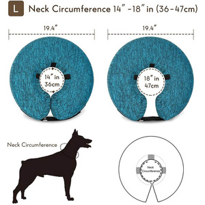 Inflatable Dog Collar Blue Soft Medium Size Anti Bite Pet Neck Protection For Dogs All Seasons Simple Style - Product Image 5