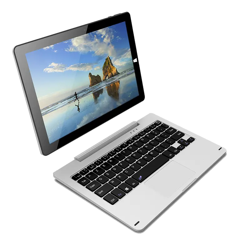 Tablette pc windows 2, 10.1 pouces, 2 en 1, Z8350 Quad-Core, 4 go + 64 go, avec clavier amovible, stocks en usine