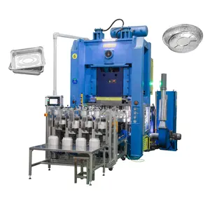 China strength factory sales automatic 80 tons of high speed aluminum foil container punch machine with mold