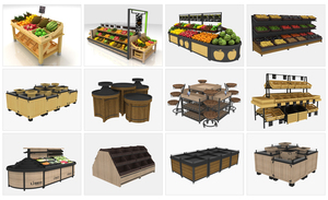 Thiết Kế Miễn Phí Siêu Thị Cửa Hàng Bán Lẻ Kệ Gỗ Trái Cây Và Rau Kệ Hiển Thị Đứng Giá Cho Siêu Thị - Product Image 6