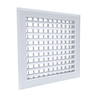 Grille d'aération double couche en ABS de haute qualité à lame réglable anti-condensation pour l'admission et la sortie d'air des systèmes de climatisation CVC
