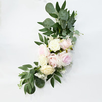 En gros, Panneaux de bienvenue de mariage chinois, Panneaux de signalisation directionnelle à motifs aquatiques, Panneaux directionnels décorés de fleurs, Arrangements floraux en soie artificielle