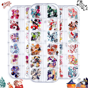 300 Piezas <span class=keywords><strong>de</strong></span> Calcomanías Decorativas <span class=keywords><strong>para</strong></span> <span class=keywords><strong>Uñas</strong></span> con <span class=keywords><strong>Diseño</strong></span> <span class=keywords><strong>de</strong></span> Calaveras Florales y Copos <span class=keywords><strong>de</strong></span> Nieve en 3D, <span class=keywords><strong>para</strong></span> Halloween y <span class=keywords><strong>Navidad</strong></span> - Product Image 1