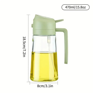 Bouteille d'huile multifonction 2 en 1, vaporisateur d'huile en verre pour la cuisine, distributeur d'huile pour barbecue, vaporisateur d'huile d'olive, gadget de cuisine - Product Image 5