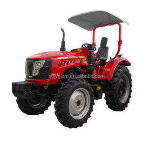 Grand tracteur agricole à quatre roues motrices 60HP avec charrue rotative et charrue de sol