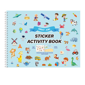 Cross-border Popular Sticker <b>Book</b> Journaling Scene Creation Children's Educational Drawing Multi-scene DIY Concentration Paper - Product Image 1