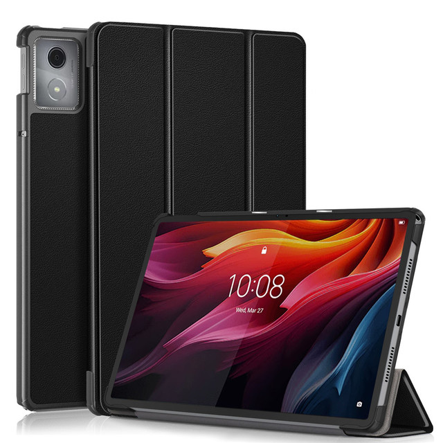 Tri-fold Stand Hard PC Shockproof Magnetic Sleep Wake up PU Leather Slim Tablet Cover Case for Lenovo Tab K11 Plus