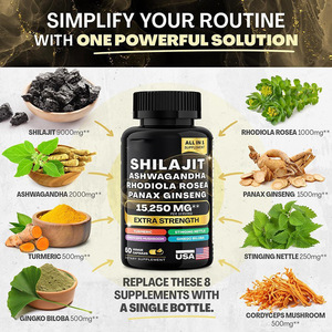 OEM Hot Sale Shilajit And Seamoss <strong>Capsule</strong> Sea Moss 7000mg Black Seed Oil Ashwagandha 2000mginger &amp; Shilajit 9000mg
