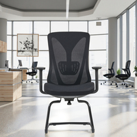 Chaise de direction unique, chaise de bureau sans roulettes, hauteur réglable, tissu, accoudoirs en alliage d'aluminium, moderne, luxe, visiteur, salle d'attente