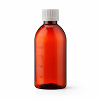 Bouteilles en plastique PET ambrées de 225 ml, sûres, non toxiques et personnalisables, pour sirop contre la toux et stockage de liquides oraux - Prix de gros