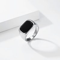 Bagues classiques en acier inoxydable plaqué argent pour hommes avec sertissage en canal, collection 2026 Guangzhou