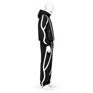 Quick Dry Zip up <b>Long</b> <b>Sleeve</b> Breathable Windbreaker Sets Custom Logo <b>Men</b> Street Wear <b>Top</b> Quality Set For <b>Men</b> - Product Image 4