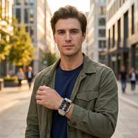 Montre connectée carrée C30 Pro 2026, écran tactile couleur 2,19 pouces, moniteur de fréquence cardiaque et de sommeil, modes multisports, personnalisation du logo OEM, directement de l'usine
