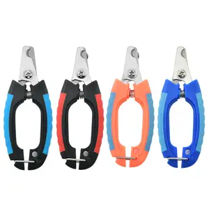 Rubber Comfortable Handle Stainless Steel Sharp Pet Nail Clippers For Dog And Cat