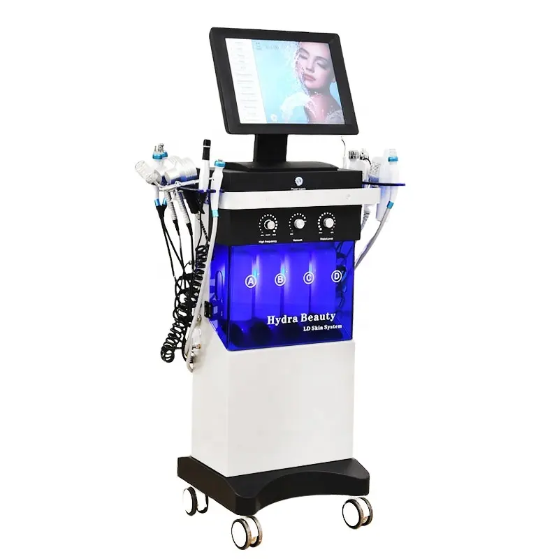 2023 Novo design 14 em 1 máquina de cuidados com a pele Rf hidratante hidra Aqua peeling máquina facial