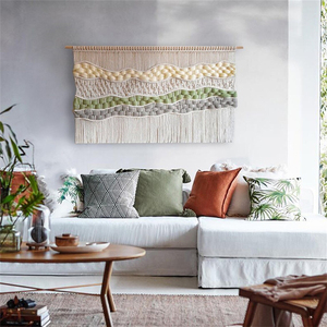 Cuerda de algodón moderna, colgantes tejidos a mano, decoración del hogar, tapices de macramé, decoración artística de pared para el hogar, sala de estar - Product Image 3