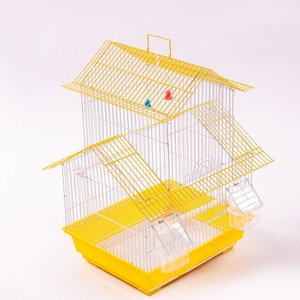 Cage à oiseaux moderne en fil d'acier bleu avec plateau en plastique et décorations de clochettes pour petits oiseaux, utilisation en intérieur - Product Image 6