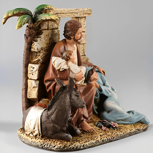 Figura <span class=keywords><strong>de</strong></span> la Sagrada Familia <span class=keywords><strong>de</strong></span> Resina Pintada a Mano <span class=keywords><strong>de</strong></span> 18 cm <span class=keywords><strong>de</strong></span> Alto, Arte Religioso Católico, Estatua Coleccionable, Adorno Navideño, Modelo Yu - Product Image 4