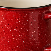 Mug à café en céramique grès style émail moucheté 12oz 350ml certifié CE, compatible micro-ondes et lave-vaisselle, vente en gros, logo personnalisé