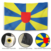 Drapeau national de Niue jaune, bannière en polyester double face avec Union Jack et étoiles pour affichage intérieur/extérieur dans la maison ou le jardin