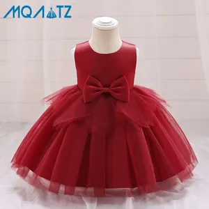 Mqatz Fancy Gezwollen Baby Bruiloft Klein Meisje Jurken Baby Frock Party Wear 1 Jaar Meisje Verjaardag Jurk