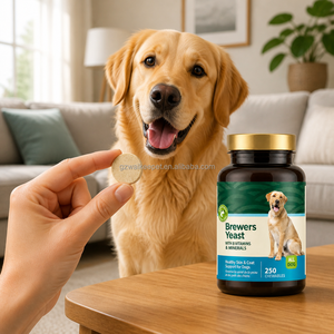 Levure de bière pour chiens avec vitamines B et minéraux, comprimés à mâcher, aide au bien-être de la peau et du pelage, maintien de la vitalité canine, 250 unités - Product Image 6