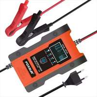 Chargeur de batterie au plomb-acide et au lithium-fer 12V 24V 6A pour moto et voiture, prise EU US UK