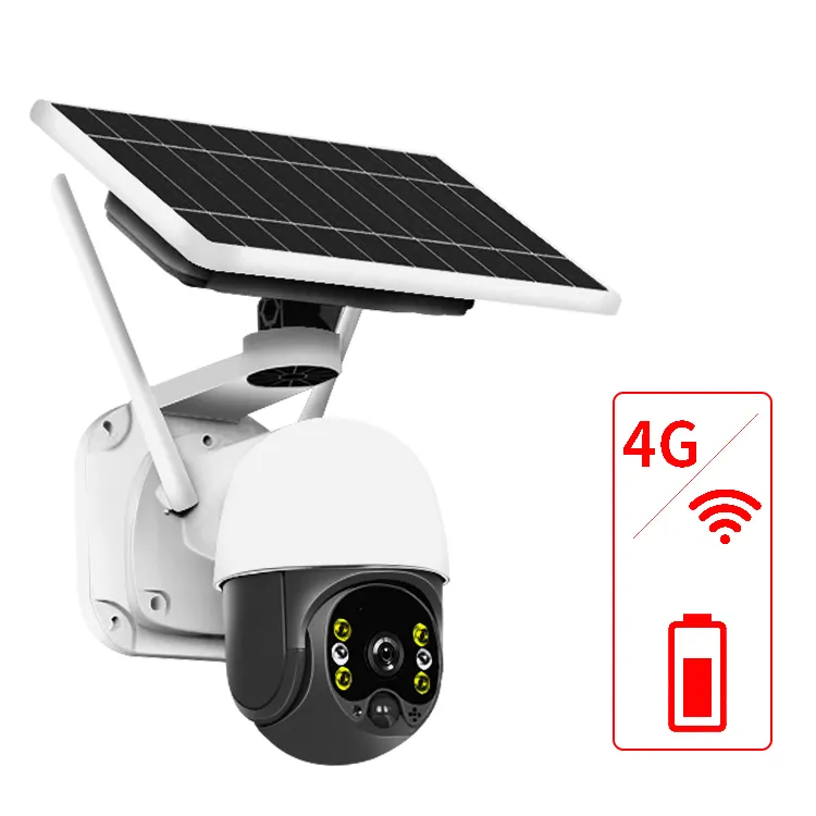 Outdoor Cctv Camera Speed Bal Cctv-systeem Hd 1080P Pir Batterij Veiligheid Draadloze Wifi 4G Camera Ip Ptz 4G Solar Camera