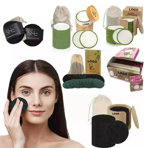 Tampons démaquillants personnalisés avec logo, hypoallergéniques, réutilisables, en fibres de <span class=keywords><strong>bambou</strong></span>, tampons démaquillants en mélange de <span class=keywords><strong>bambou</strong></span>, lingettes cosmétiques lavables - Product Image 1
