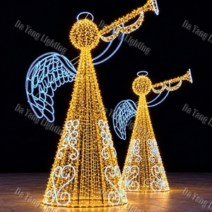 Giant <b>Lighted</b> <b>Christmas</b> Angel for Outdoor Plazas Resorts Parks Shopping Centers and Seasonal Event Decorations - Product Image 6
