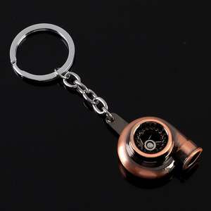 Manufacture Wholesale Custom Logo Design Creative Mini Turbo Turbocharger Keychain Spinning Turbine Key Chain Car <b>Keyring</b> - Product Image 5