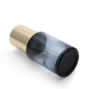 Lujo vacío redondo plano 20ml 30ml buen <span class=keywords><strong>precio</strong></span> negro vidrio esmerilado espiral boca cosmético suero esencia cuentagotas botella tapas <span class=keywords><strong>de</strong></span> botón - Product Image 3