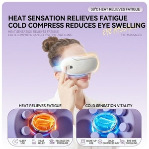 Masque de <span class=keywords><strong>sommeil</strong></span> pour les yeux avec compresse chaude et froide sans fil, portable, rechargeable, refroidissement, chauffage, vibration, massage des yeux avec <span class=keywords><strong>musique</strong></span> - Product Image 6