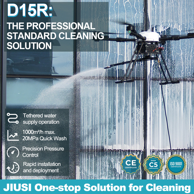 D15R Pressure Washing Professional Drones Construction Cleaning Drone Commercial Solar Panel and Window Cleaning Dron