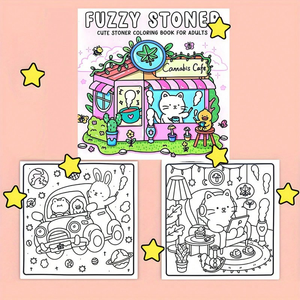 Libro <span class=keywords><strong>da</strong></span> colorare per <span class=keywords><strong>adulti</strong></span> Fuzzy Stoner con 24 pagine rilassanti con scene di simpatici bar gatti, divertente e creativo per alleviare lo stress e favorire il relax - Product Image 2