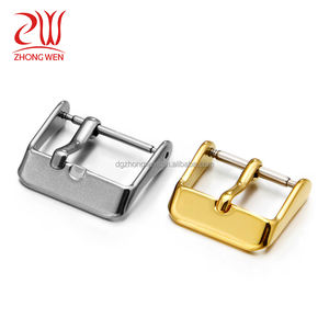 Cinturino in pelle personalizzato Bucks acciaio inossidabile fibbia orologio 16mm per <span class=keywords><strong>Smart</strong></span> <span class=keywords><strong>Watch</strong></span> accessori - Product Image 1