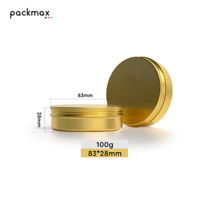 In Stock Double <b>Side</b> Gold Aluminum Jar 25-140g for Hand Cream Body Lotion Face Cream Scrub - Ancient Style Tin Wholesale - Product Image 3