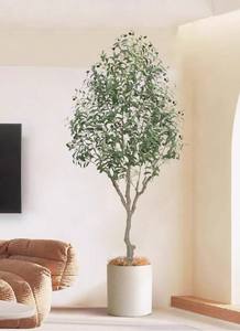 Presque naturel petit 1 mètre 6 pieds 6ft grandes plantes artificielles extérieur 9 pieds 8 pieds 2.1m 2m grand <span class=keywords><strong>pot</strong></span> faux <span class=keywords><strong>olivier</strong></span> - Product Image 5