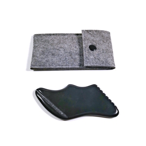 HY Bonne Qualité Bois Thérapie <span class=keywords><strong>Shua</strong></span> Rose Quartz <span class=keywords><strong>Gua</strong></span> Sha Ensemble Véritable Jade Bian Pierre GuaSha - Product Image 2