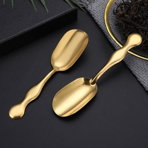Cuillère à thé et café en acier inoxydable DFU126, grande cuillère, pelle à thé en acier inoxydable en stock - Product Image 4