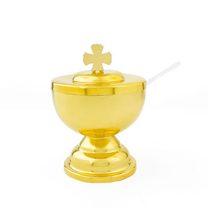 La chiesa produce calice della chiesa di alta qualità materiale liturgico placcato in oro per calice della santa comunione forniture di massa - Product Image 2